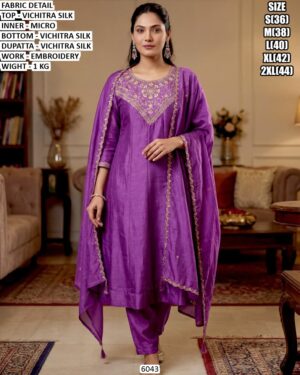 Designer Embroidery Work Suit For Women