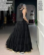 Elegant Feather Light Mirror Work Lehenga Set