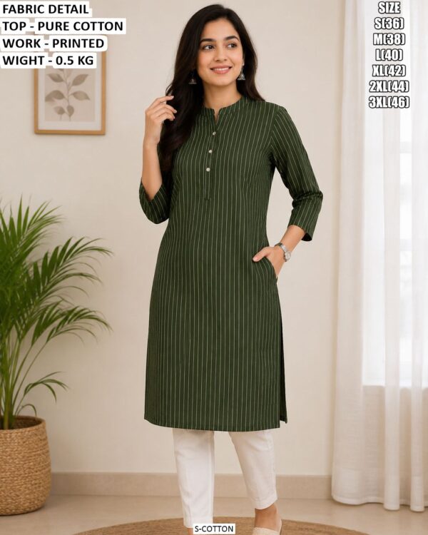 Comfortable Pure Cotton Office Wear Kurti