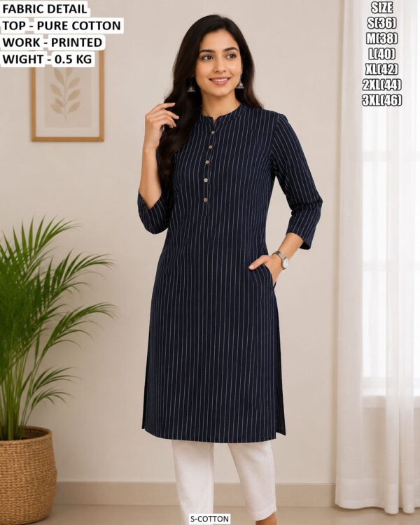 Comfortable Pure Cotton Office Wear Kurti