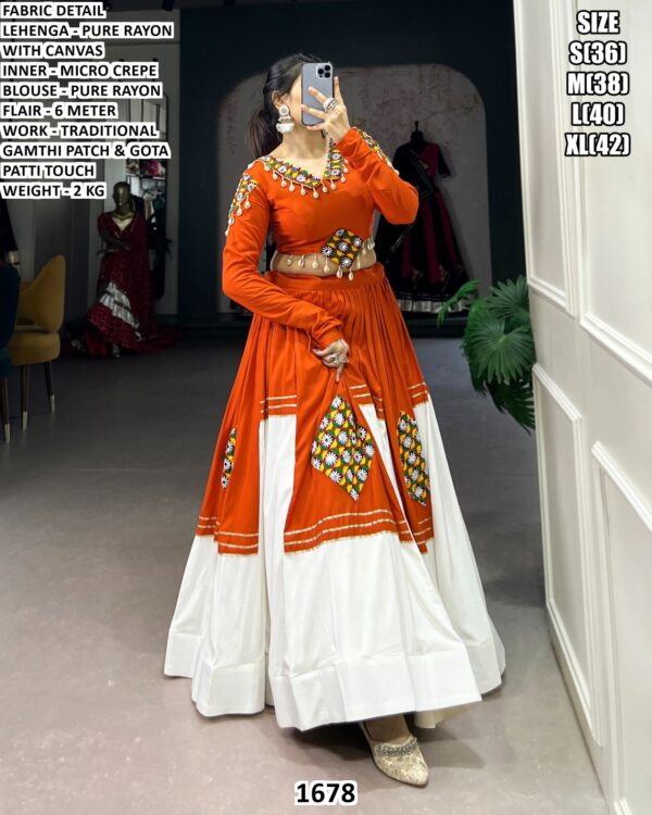 Traditional Gamthi Work Lehenga Set