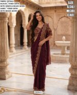 Party Wear Fendi Satin Saree For Women