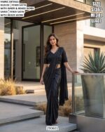 Party Wear Fendi Satin Saree For Women