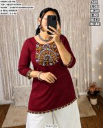 Heavy Reyon Gamthi Embroidery Top