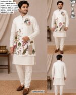 Men’s Designer Koti Kurta Pajama Set With Hand Work