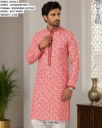 Jacquard Silk Kurta With Cotton Pyjama