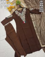 Elegant Chanderi Dress Set With Dupatta