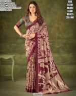 Tasar Silk Kalamkari Print Saree For Women