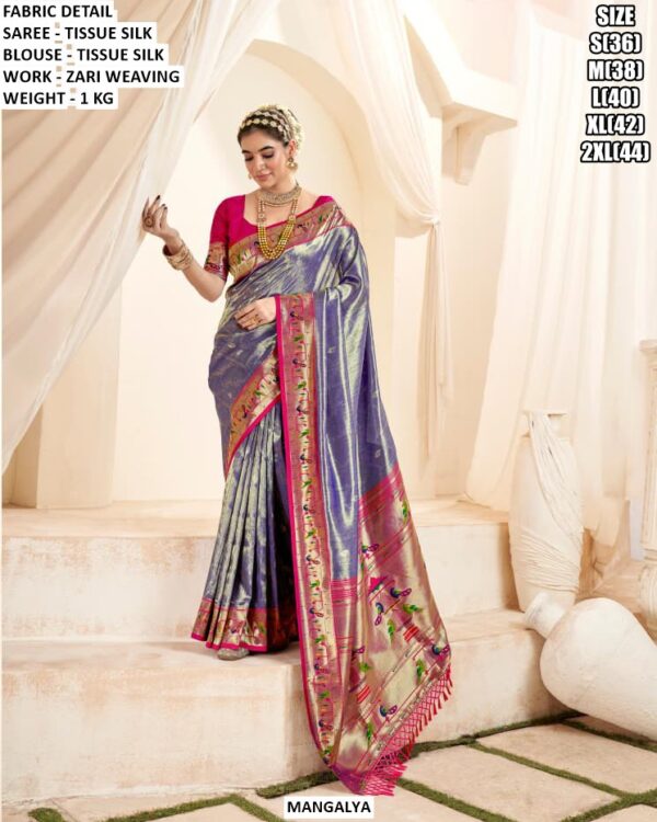 Wedding Wear Tissue Silk Saree