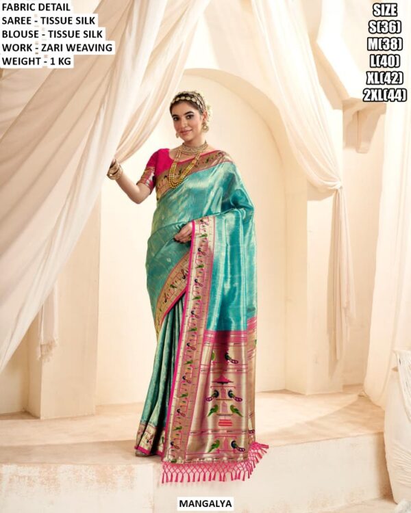 Wedding Wear Tissue Silk Saree