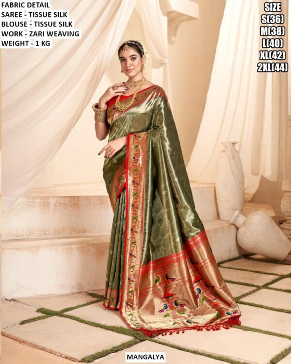 Wedding Wear Tissue Silk Saree