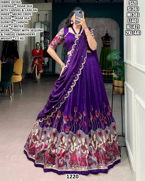 Tasar Silk Lehenga Choli For Women