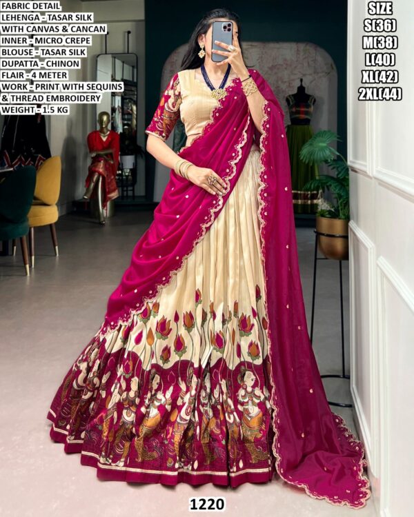 Tasar Silk Lehenga Choli For Women