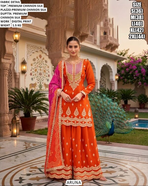 Premium Chinnon Silk Suit Set For Women
