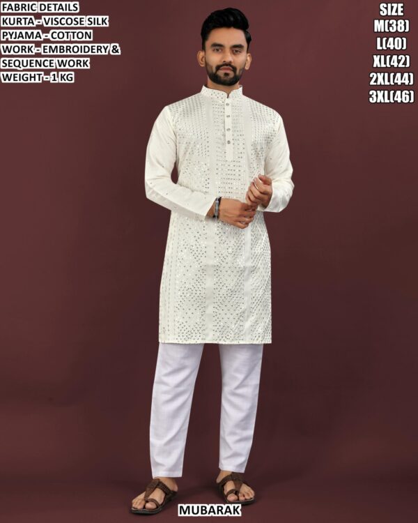 Men’s Viscose Silk Kurta Pyjama Set