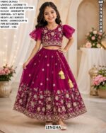 Girls Embroidered Lehenga Choli With Net Dupatta
