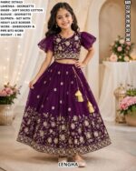 Girls Embroidered Lehenga Choli With Net Dupatta