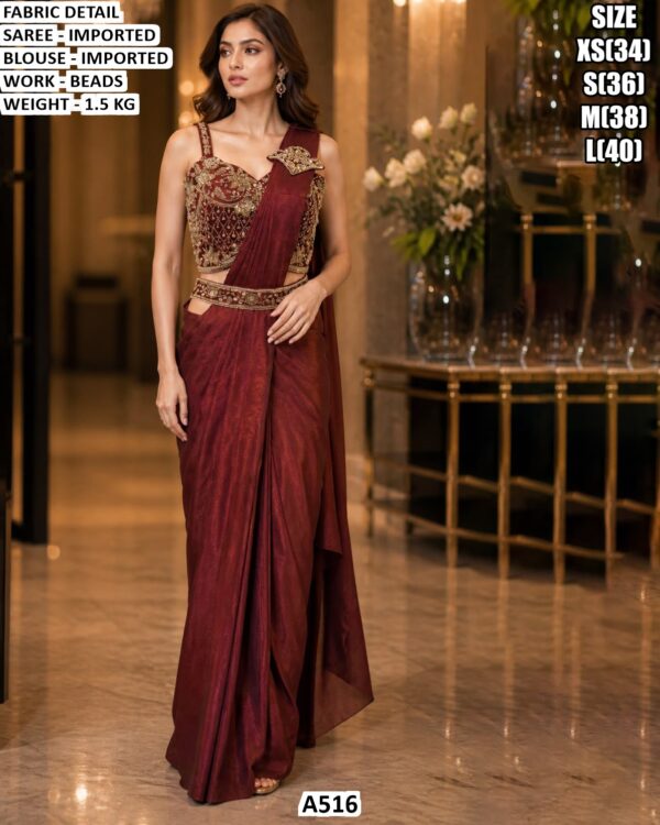 Luxury Party Wear Saree With Blouse
