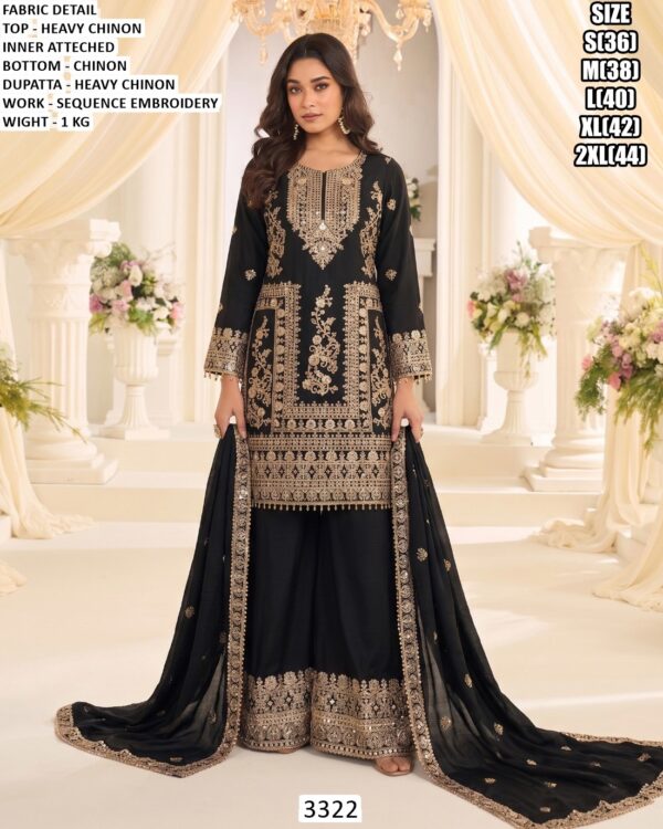 Designer Kurta Plazzo Dupatta Set For Women