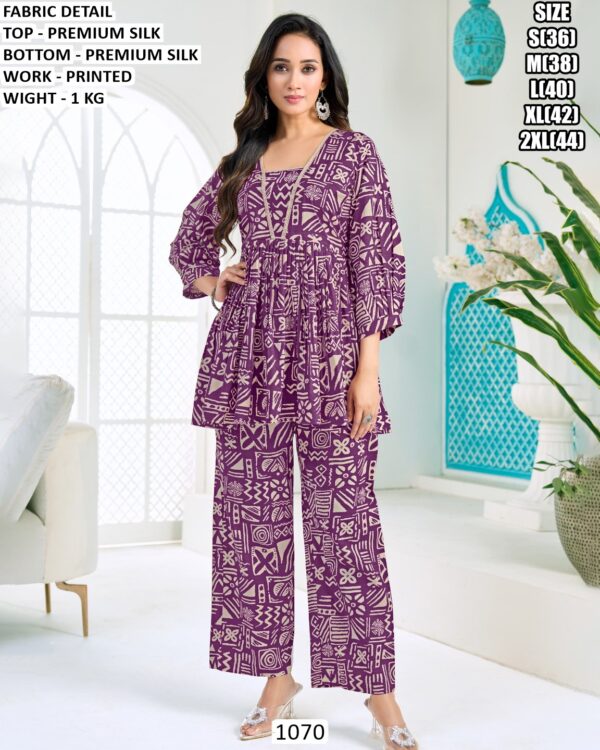 Women Casual Premium Silk Co Ord Set