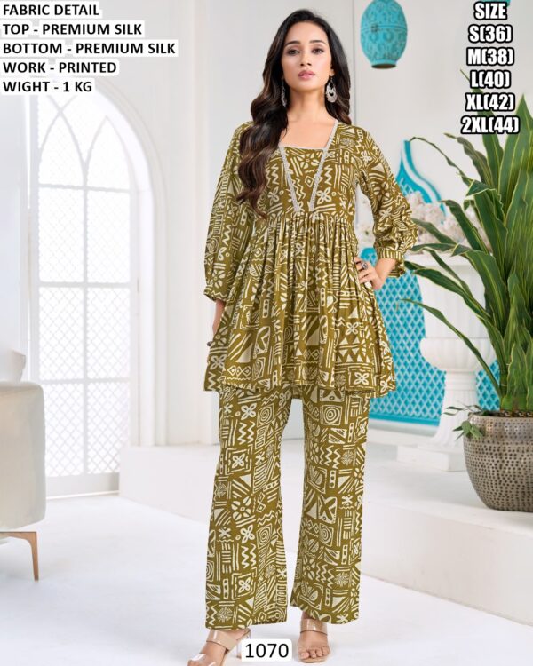 Women Casual Premium Silk Co Ord Set