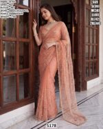 Net Saree With Embroidery Work For Women