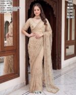 Net Saree With Embroidery Work For Women