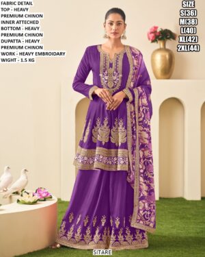 Heavy Premium Chinon Suit Set For Women
