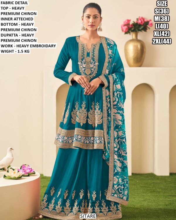 Heavy Premium Chinon Suit Set For Women