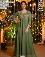 Fancy Embroidered Long Gown For Festive Wear