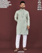 Men’s Party Wear Kurta Pyjama With Sequence Work