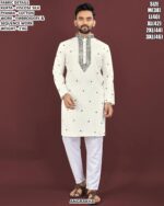 Men’s Party Wear Kurta Pyjama With Sequence Work