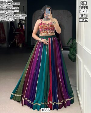 Navratri Special Mirror Work Lehenga Choli