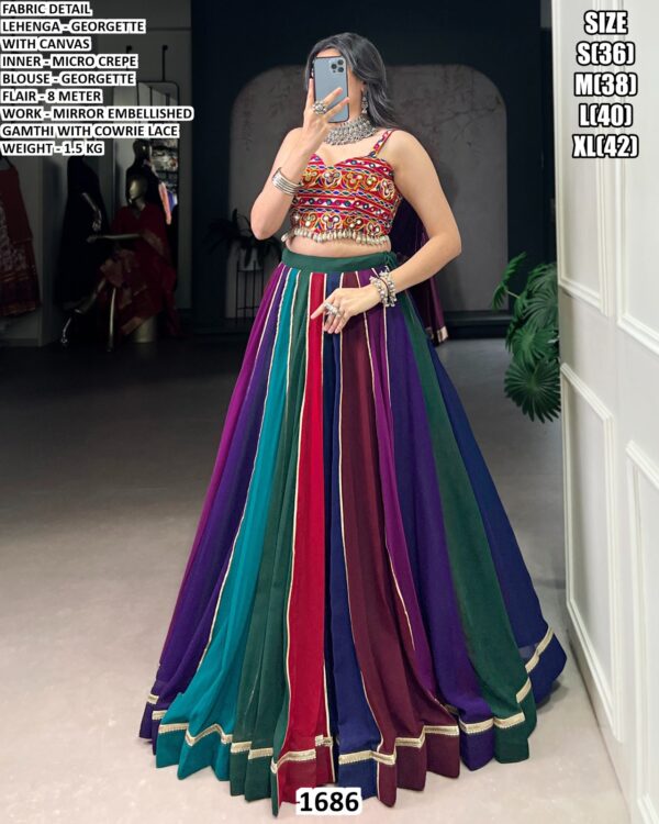 Navratri Special Mirror Work Lehenga Choli