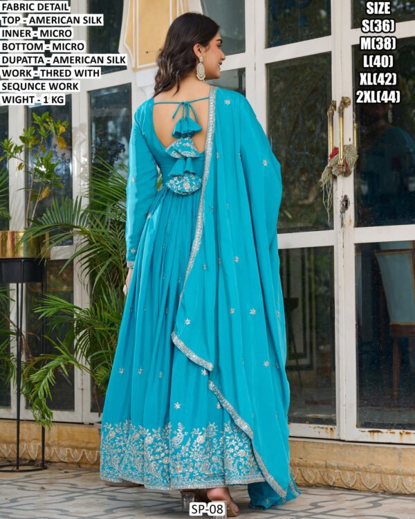 Elegant American Silk Ethnic Wear For Women