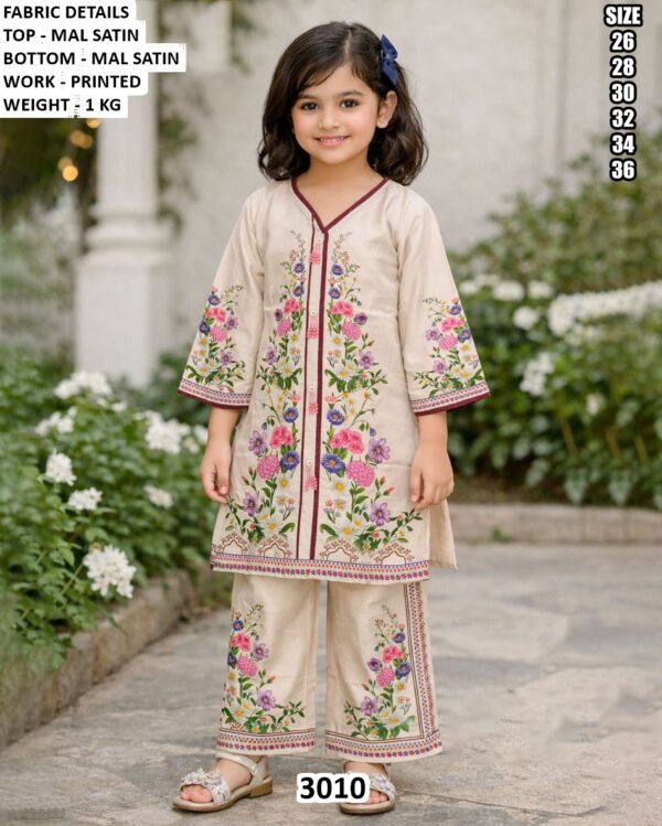 Stylish Girls Printed Kurta Pant Set