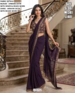 Elegant Satin Saree For Wedding And Festive Wear