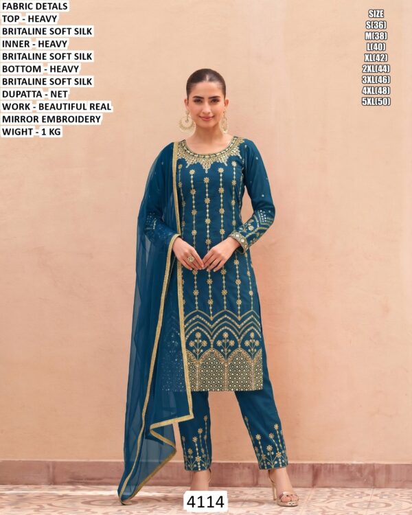 Heavy Britaline Soft Silk Suit Set For Women