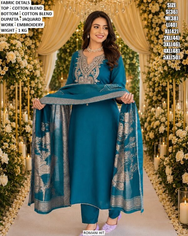 Women’s Festive Wear Cotton Blend Suit
