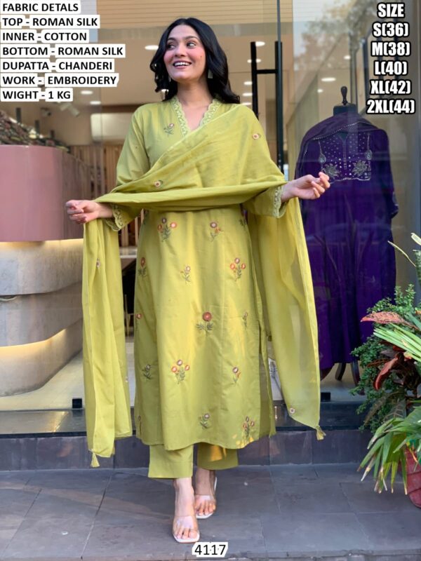 Traditional Embroidered Suit Set For Women