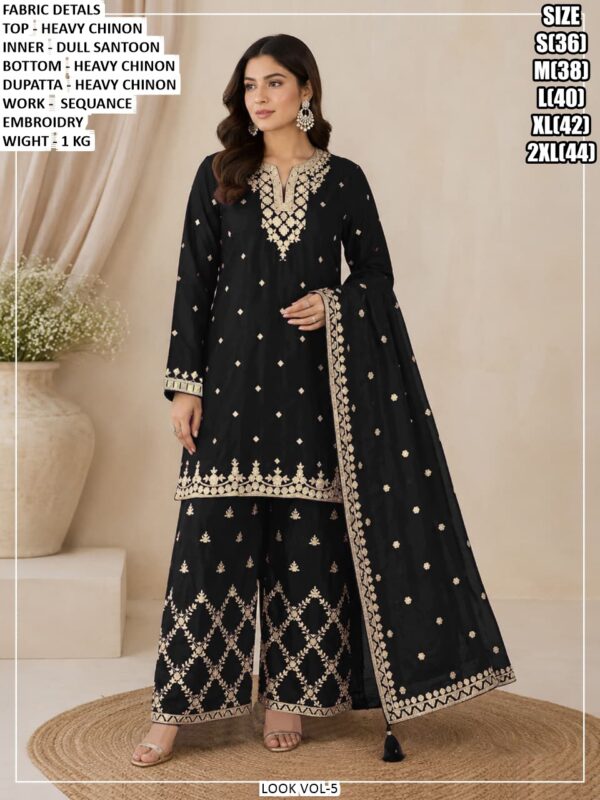 Premium Ethnic Suit Set With Sequence Work