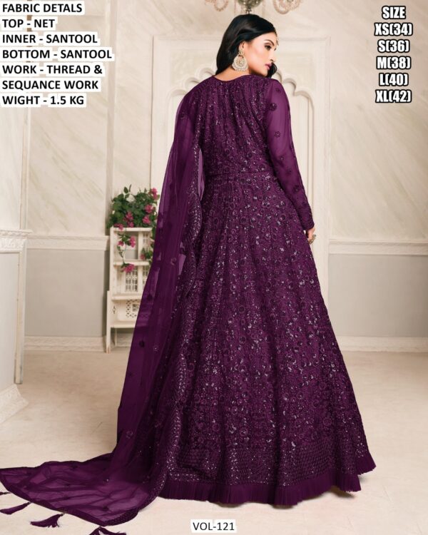 Traditional Gown With Sequence Work