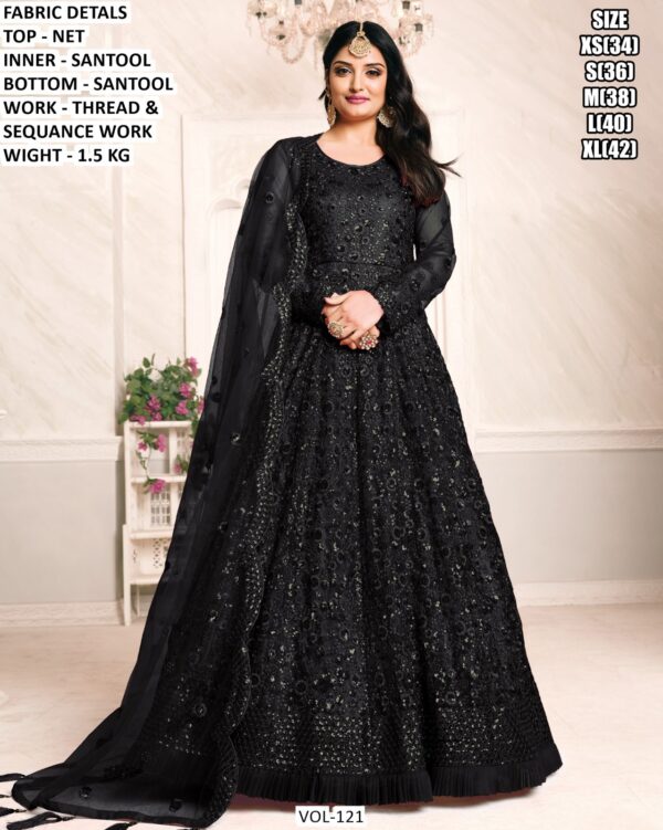 Traditional Gown With Sequence Work