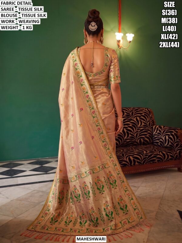Party Wear Tissue Silk Saree For Women
