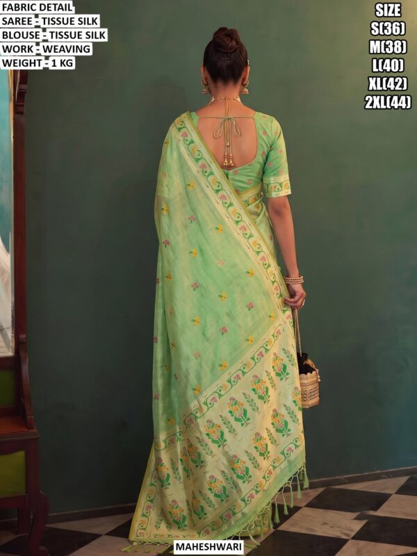 Party Wear Tissue Silk Saree For Women