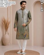 Men’s Shaded Malai Satin Kurta Pajama Set
