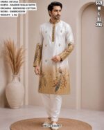 Men’s Shaded Malai Satin Kurta Pajama Set