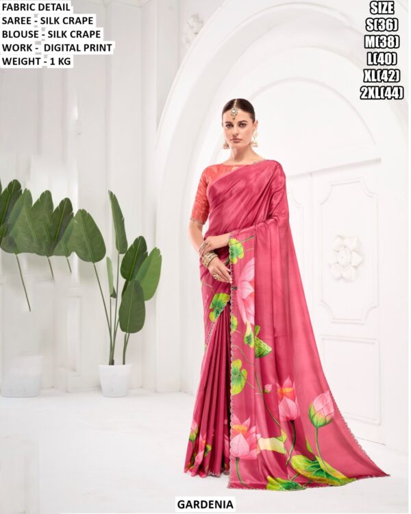 Digital Print Party Wear Saree For Women