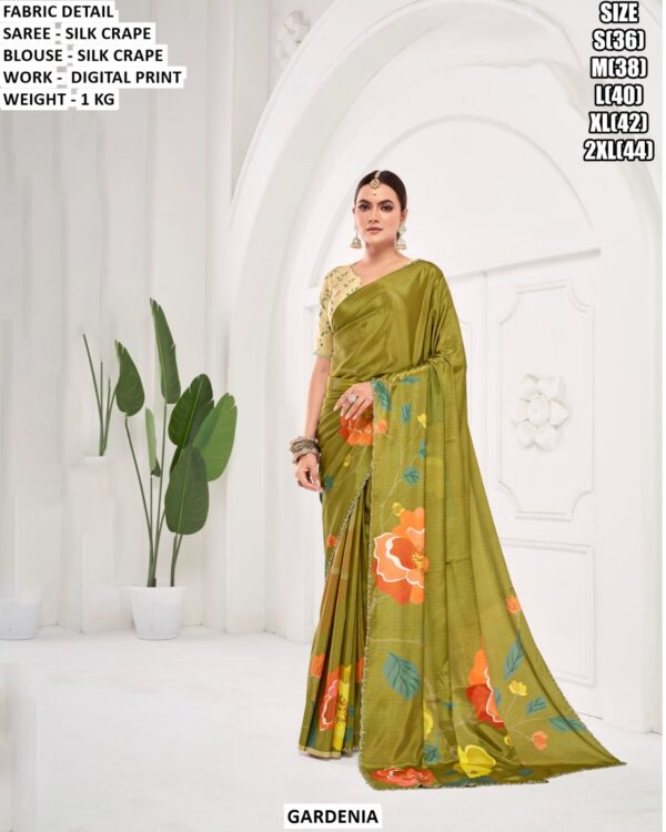 Digital Print Party Wear Saree For Women