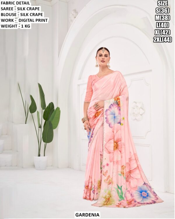 Digital Print Party Wear Saree For Women